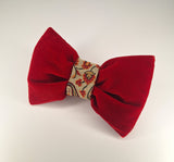 Red Velvet Bow Clip