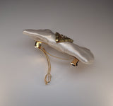 Ivory Satin Bow Clip